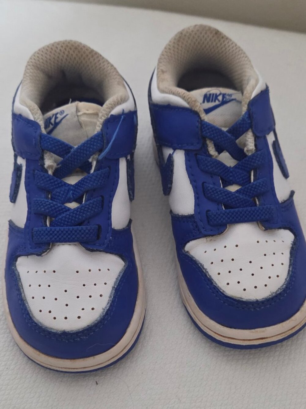 Nike Dunk Low Shoes Toddler Size 6C Blue White Leather Sneakers FB9107-131